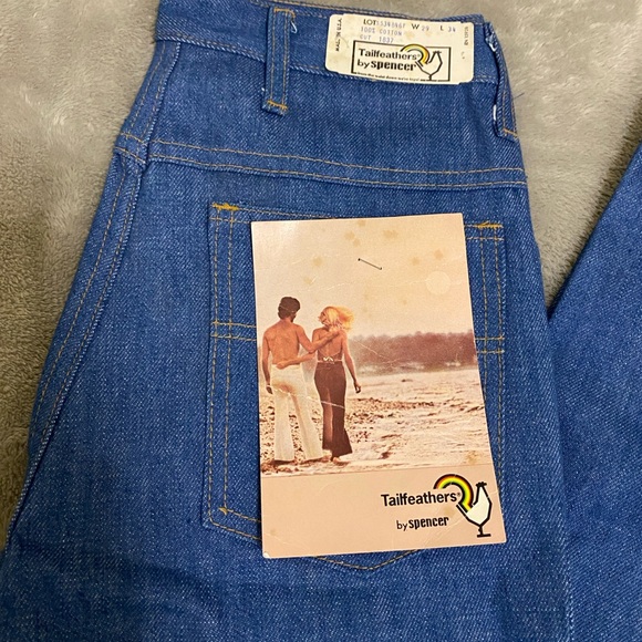 Vintage 70’s Tailfeathers Bell Bottom Jeans - Picture 2 of 12